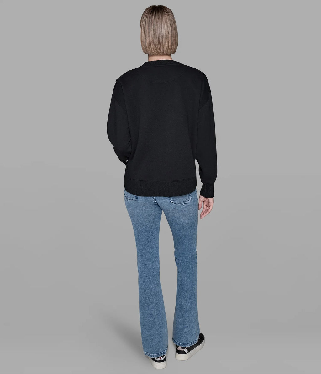 Buso negro de apliques karl lagerfeld