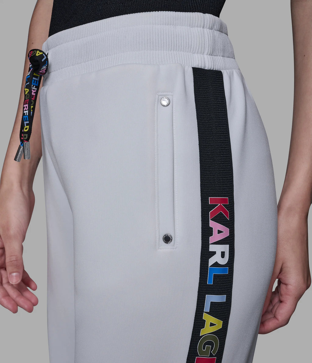 Pantalones de chándal con cinta con logo multicolor