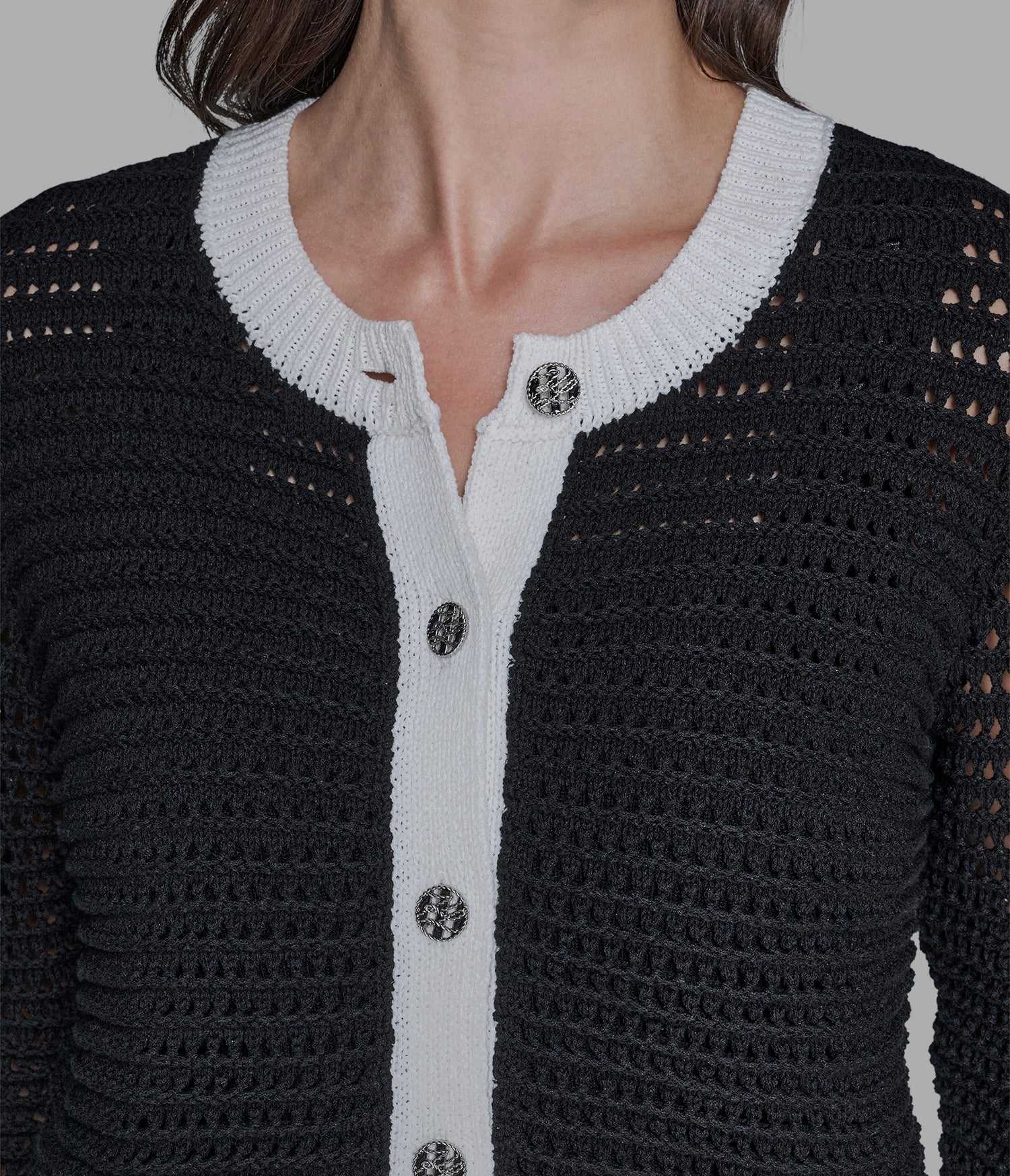 Cárdigan o chaqueta de Punto Crochet Karl Lagerfeld Mujer