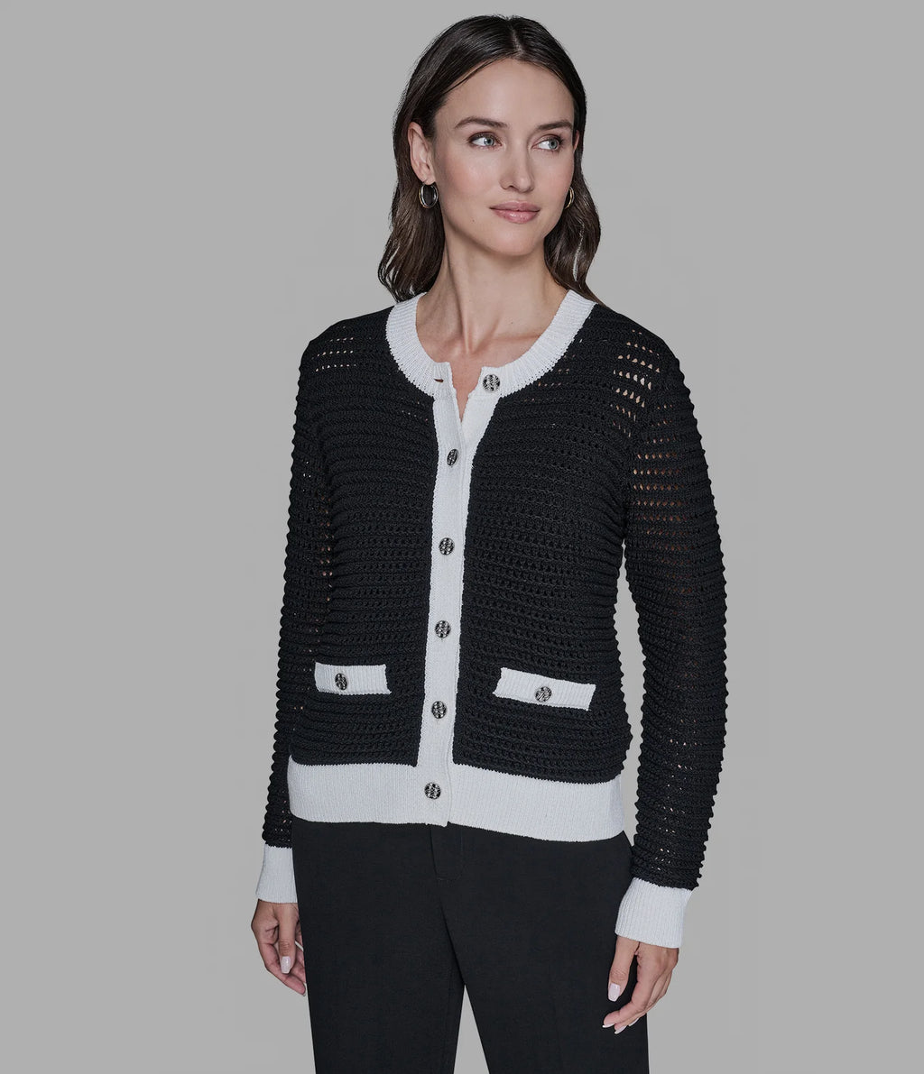Cárdigan o chaqueta de Punto Crochet Karl Lagerfeld Mujer