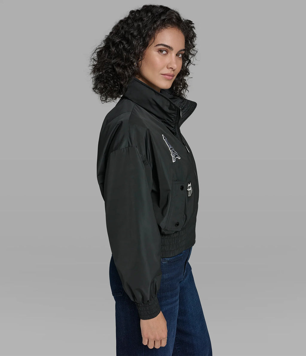 Chaqueta Bomber con parche